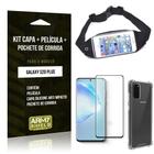 Pochete Galaxy S20 Plus + Capinha Anti Impacto + Película de Vidro 3D - Armyshield
