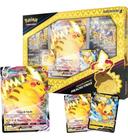 Box Coleção Dourada Pokemon 25 Anos Pikachu V Pokebola Com Cartas