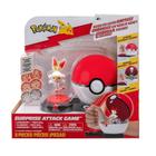 Pokemon - Figura 5cm Ataque Surpresa - Scorbunny + Poke Ball - Sunny Brinquedos