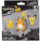 Pokémon Multipack de Evolução Pichu, Pikachu e Raichu Sunny 3295