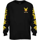 Pokemon Pikachu Boys Long Sleeve T Shirt (Preto, 14-16)