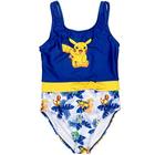 Pokemon Pikachu Squirtle Charmander Little Girls One-Piece Maiô Azul 7-8