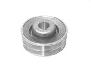 Polia de alumínio para motor 2 canais diâmetro de 80mm e furo de 3/4" (19mm)