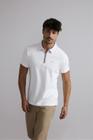 Polo com Zíper Malha Premium Slim Fit - Branco