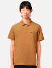 Polo Lacoste Masculina Regular Classic Stretch Marrom