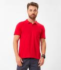 Polo Masculina Com Bolso Cotton Leve Diametro Vermelho