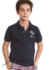 Polo Piquet Infantil Azul Marinho Dudes