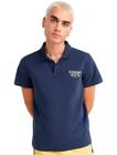 Polo Tommy Jeans Masculina Malha Regular Washed Jersey Azul Marinho