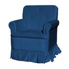 Poltrona Amamentação Laura Suede Azul Marinho - Belliv Decor