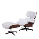 Poltrona Boxbit Eames Branca com Puff Boxbit