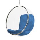 Poltrona Bubble Chair Acrilico com Estofado Sintético - Azul