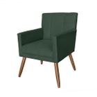 Poltrona Cadeira Decorativa Estofada Para Consultório Onix Suede Verde - LM DECOR