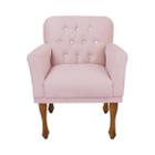 Poltrona Cadeira Decorativa Para Salão de Beleza Anitta Corano Rosa Bebe LM DECOR