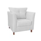 Poltrona Cadeira Sofá Decorativa Isis Sala Estar Salão Beleza Corano Branco - LM DECOR