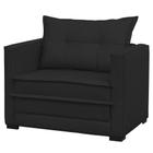 Poltrona Cama Londres Suede Preto - D'Monegatto