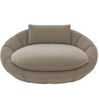 Poltrona Cama Pet Estofada Kiara M01 Veludo Bege - Inoviza