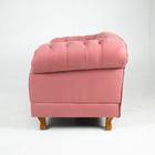 Poltrona Chesterfield Capitone Suede Rosa Decorativa / Sala, Tv, Estar, Recepção