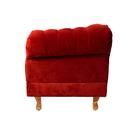 Poltrona Chesterfield Capitone Suede Vermelho Decorativa / Sala, Tv, Estar, Recepção