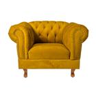 Poltrona Chesterfield Elisabeth Capitone Suede Amarelo Decorativa / Sala, Tv, Estar, Recepção