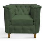 Poltrona Chesterfield Retro Capitonê Suede Verde - Meu Lar Decorações de Ambientes