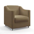 Poltrona Decorativa Alya Suede Capuccino Aradecor