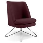 Poltrona Decorativa Base Orby Fixa Pérsia B-278 Suede Marsala - Domi