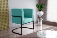 Poltrona Decorativa Cairo Veludo Verde Menta E437 - Matrix - LM DECOR