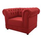 Poltrona Decorativa Chesterfield Ana Corano Vermelho - ADJ Decor