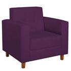 Poltrona Decorativa Denver Suede Roxo - AM Decor