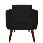 Poltrona Decorativa Duda Suede Preto - D'Classe Decor - DClasse Decor