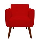 Poltrona Decorativa Duda Suede Vermelho - D'Classe Decor - DClasse Decor