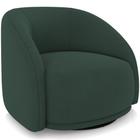 Poltrona Decorativa Giratória Angelina M03 Veludo Verde Musgo - Lyam Decor