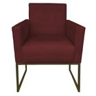 Poltrona Decorativa Julliete Suede Marsala - Ecotec Decor