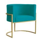 Poltrona Decorativa Luana Base em Metal Suede - MALTA DECOR