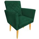 Poltrona Decorativa Maitê Suede Verde para casa - 2M Decor