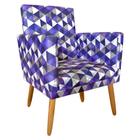 Poltrona Decorativa Nina para Escritório Rodapé Triangulo Roxo - Nina Home Decor