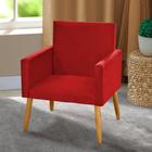 Poltrona Decorativa Nina suede Vermelho para quarto - JBL ESTOFADOS