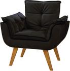 Poltrona Decorativa Opala Suede Composê Estampado - Dora Bela