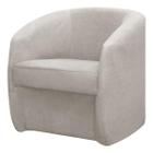 Poltrona Decorativa Orgânica FLY para Sala Recepção Estética Linho Boucle Bege SOFA STORE