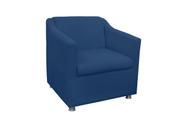 Poltrona Decorativa Tilla Suede Azul Marinho - Belliv Decor