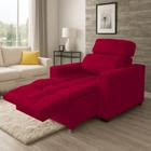 Poltrona do Papai e Mamae Reclinavel Com Apoio Pros Pes Soft Madri Luxo Encosto com 4 Regulagens