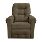 Poltrona Do Papai Reclinável Clio Suede Marrom Matrix
