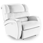 Poltrona do Papai Reclinável Napoli Power Touch Massagem PU Branco FH1 - D'Rossi - DROSSI