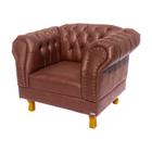 Poltrona Duquesa Chesterfield Classico Capitonê C. Ecológico Marrom