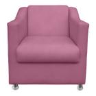 Poltrona Gabi para Sala e Quarto material sintético Pink - Jylcrom - Jylcrom Store