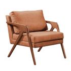 Poltrona Mona Luxo Madeira Maciça Tecido Linho