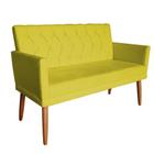 Poltrona Namoradeira Decorativa Nina Captone belo tok - Suede Amarelo