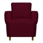 Poltrona Nicolle Pés Palito Suede Marsala - D'Classe Decor