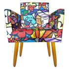 Poltrona Nina Cr suede romero brito para camarim
