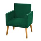 Poltrona Nina Decorativa Sala Estar Luxo Suede Verde Militar